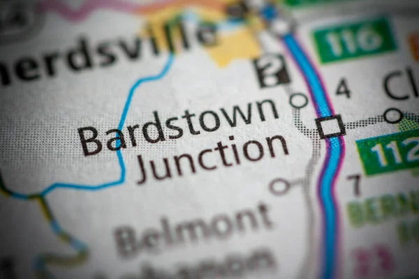 Bardstown Junction Kentucky Usa Mapě — Stock fotografie
