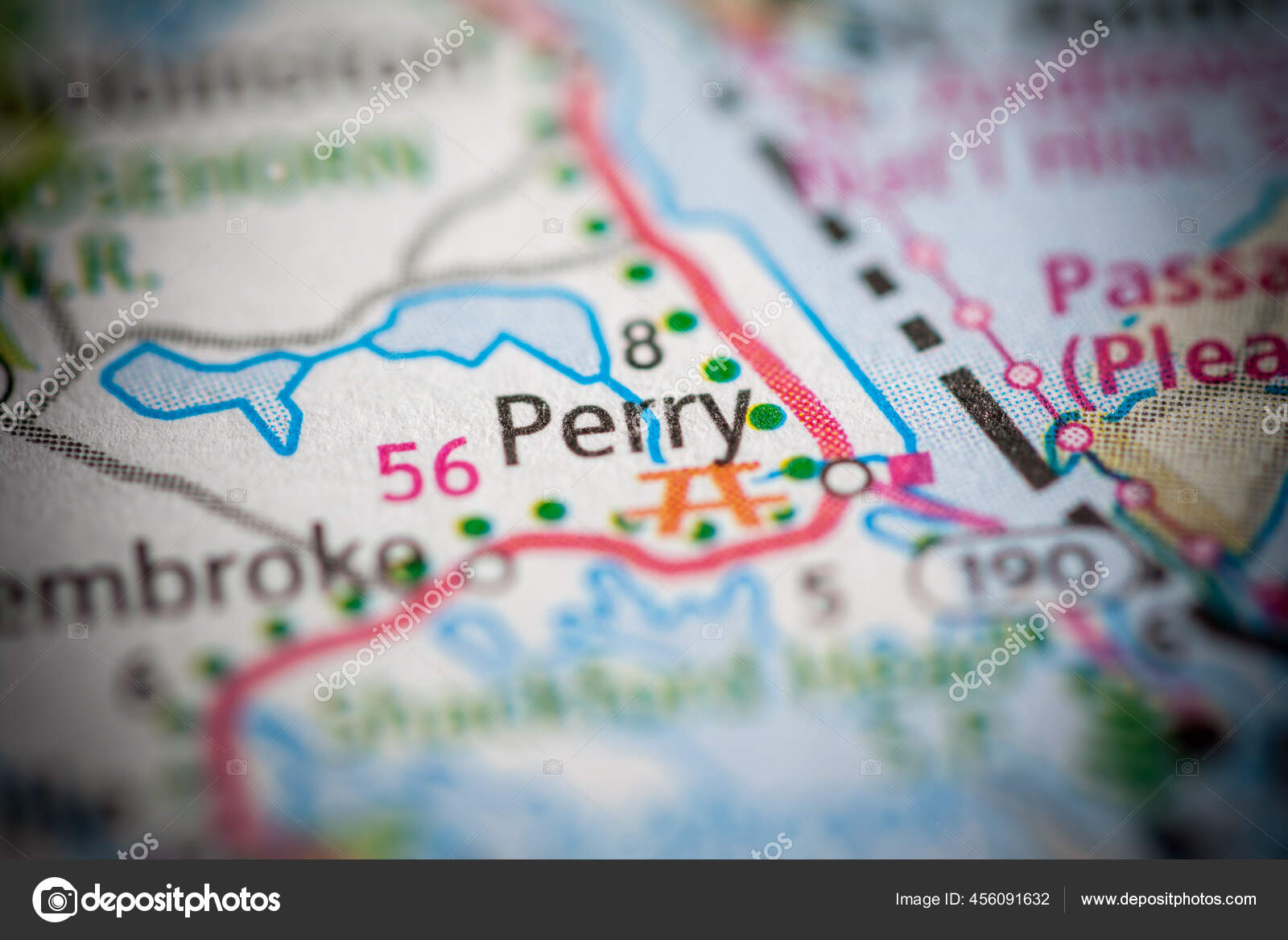 Perry Maine Usa Map Stock Photo by ©aliceinwonderland2020 456091632