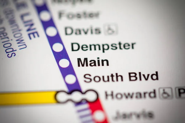 Main Station. Chicago Metro map.