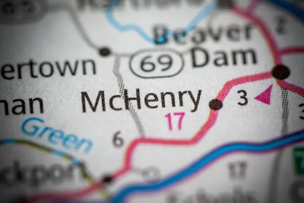 Mchenry Kentucky Usa Map — Stock Photo, Image