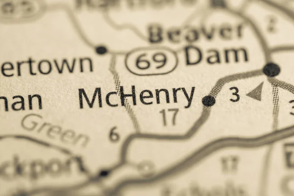 Mchenry Kentucky Usa Map — Stock Photo, Image