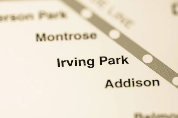Irving Park Station on the map. Chicago Metro map.