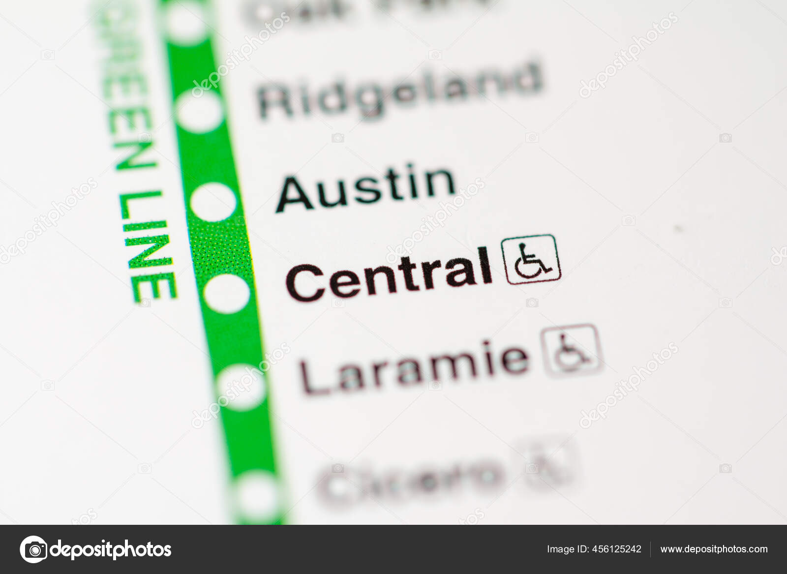 Central Station Chicago Metro Map Stock Photo by ©aliceinwonderland2020