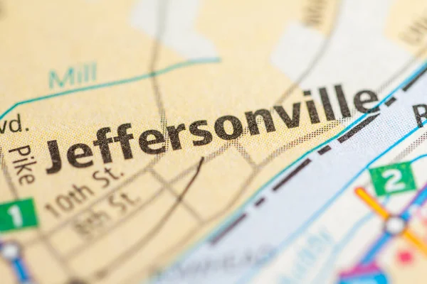Jeffersonville Det Kentucky Usa Kartan — Stockfoto
