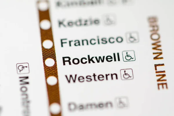 Rockwell Station on the map. Chicago Metro map.