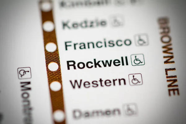 Rockwell Station on the map. Chicago Metro map.