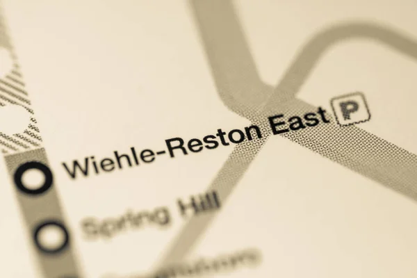 Estação Leste Wiehle Reston Mapa Metrô Washington — Fotografia de Stock
