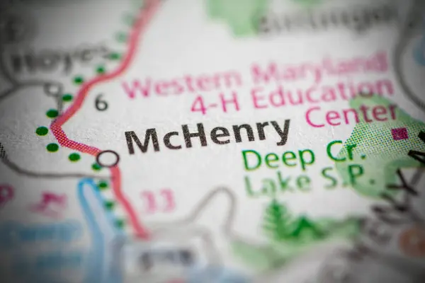 Mchenry Maryland Usa Map — Stock Photo, Image