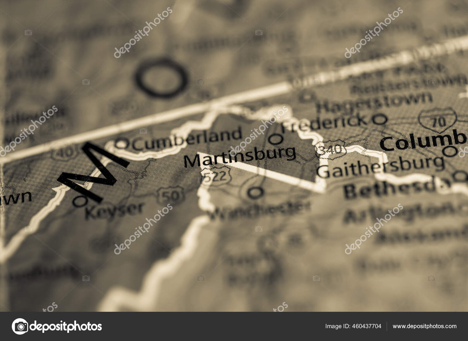 Martinsburg West Virginia Usa Map Stock Photo by ©aliceinwonderland2020