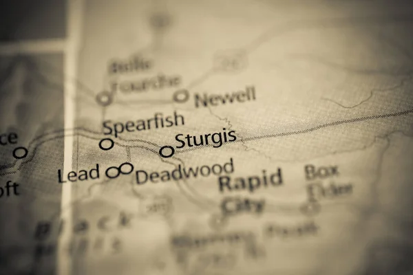 Sturgis Dakota Sul Eua Mapa — Fotografia de Stock
