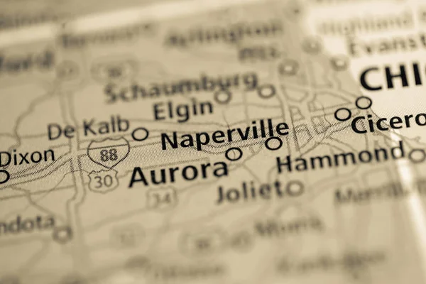 Naperville Illinois Usa Auf Der Karte — Stockfoto