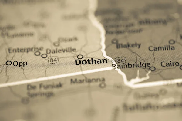 Dothan Alabama États Unis Sur Carte — Photo