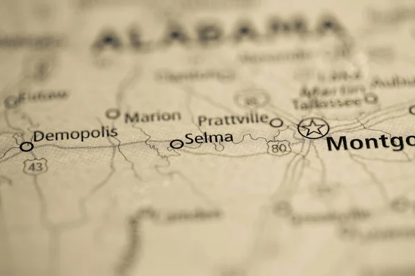 Сельма Алабама Сша Карті — стокове фото