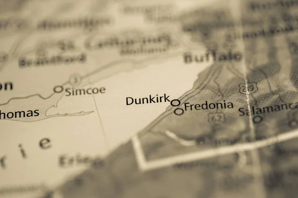Dunkirk New York Usa Map — Stock Photo, Image