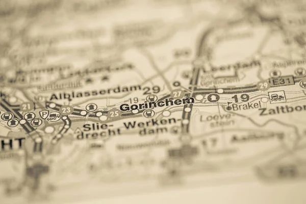 Gorinchem Países Baixos Mapa — Fotografia de Stock