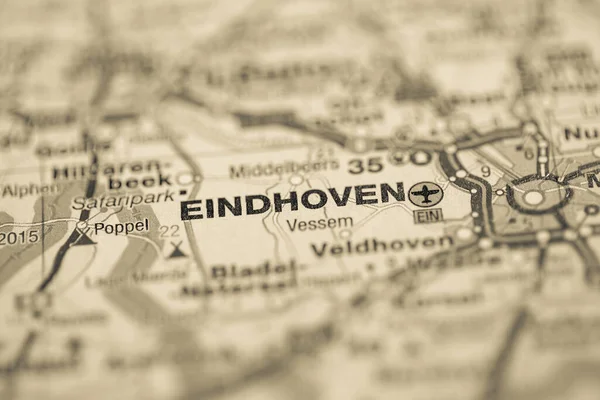 Eindhoven Países Bajos Mapa —  Fotos de Stock