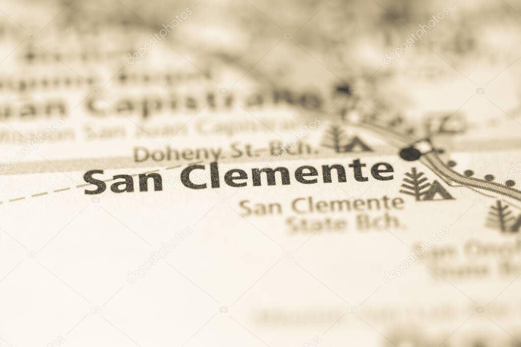 San Clemente. California. USA on the map