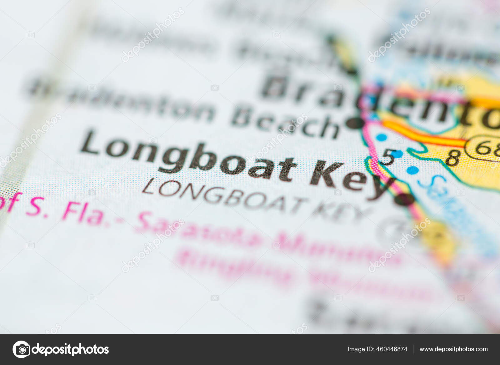 Longboat Key Florida Usa Map Stock Photo by ©aliceinwonderland2020