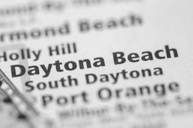 Daytona Beach. Florida. USA on the map clipart