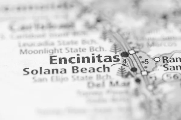 Encinitas Kalifornie Usa Mapě — Stock fotografie