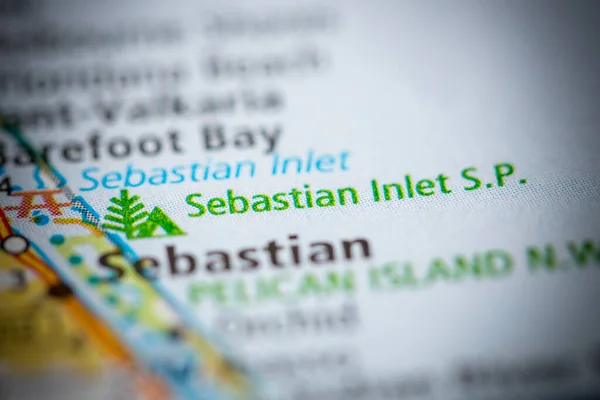 Sebastian Inlet Сша Карті — стокове фото