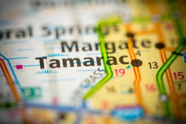 タマラックだ フロリダだ 地図上のアメリカ — ストック写真