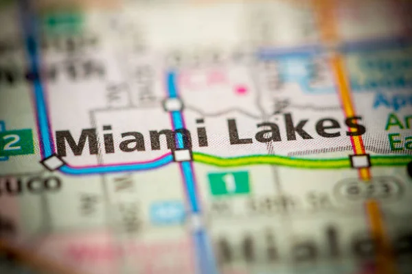 Miami Seen Florenz Usa Auf Der Karte — Stockfoto