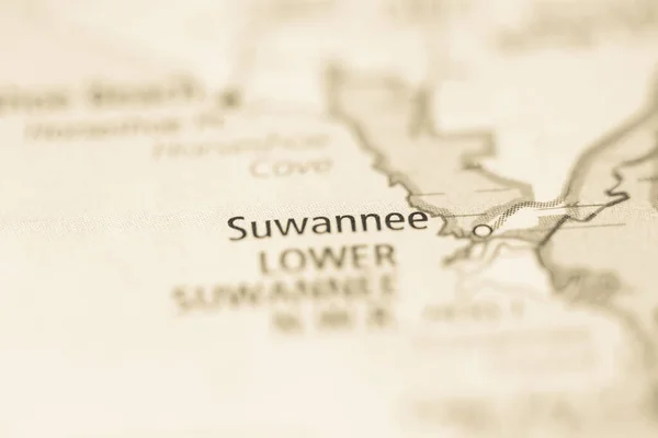 Suwannee Florida Stati Uniti Sulla Mappa — Foto Stock