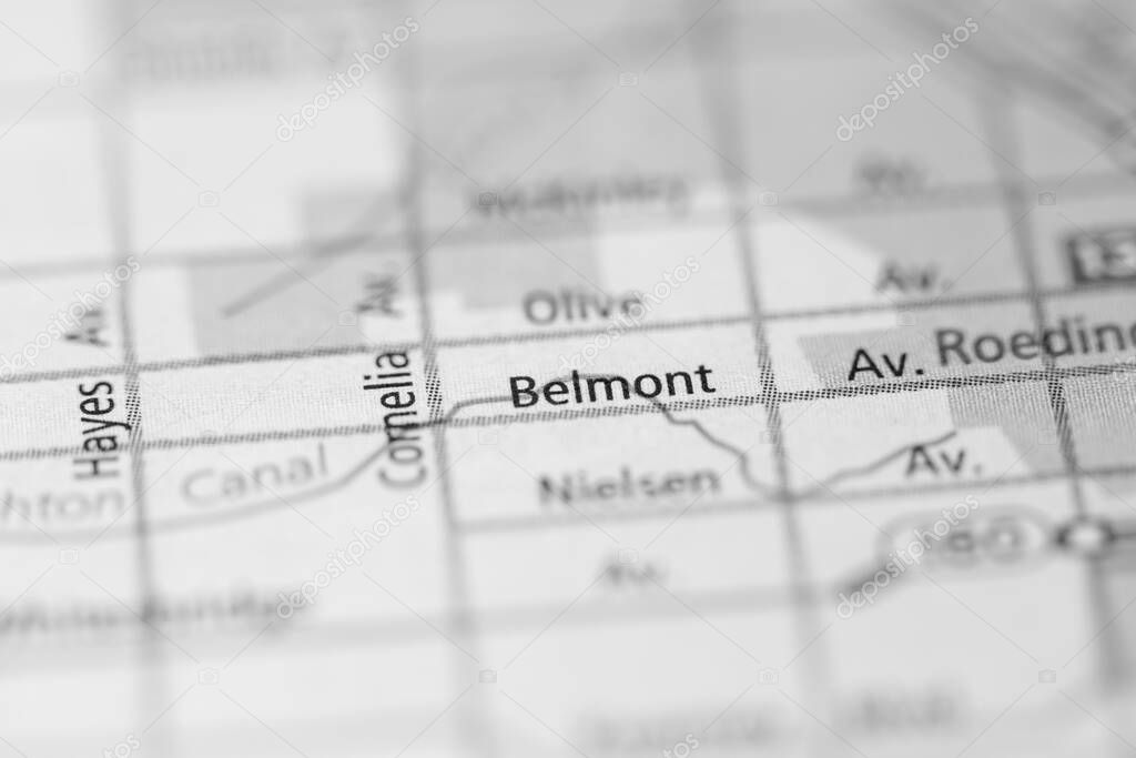 Belmont Avenue. Fresno. California. USA on the map