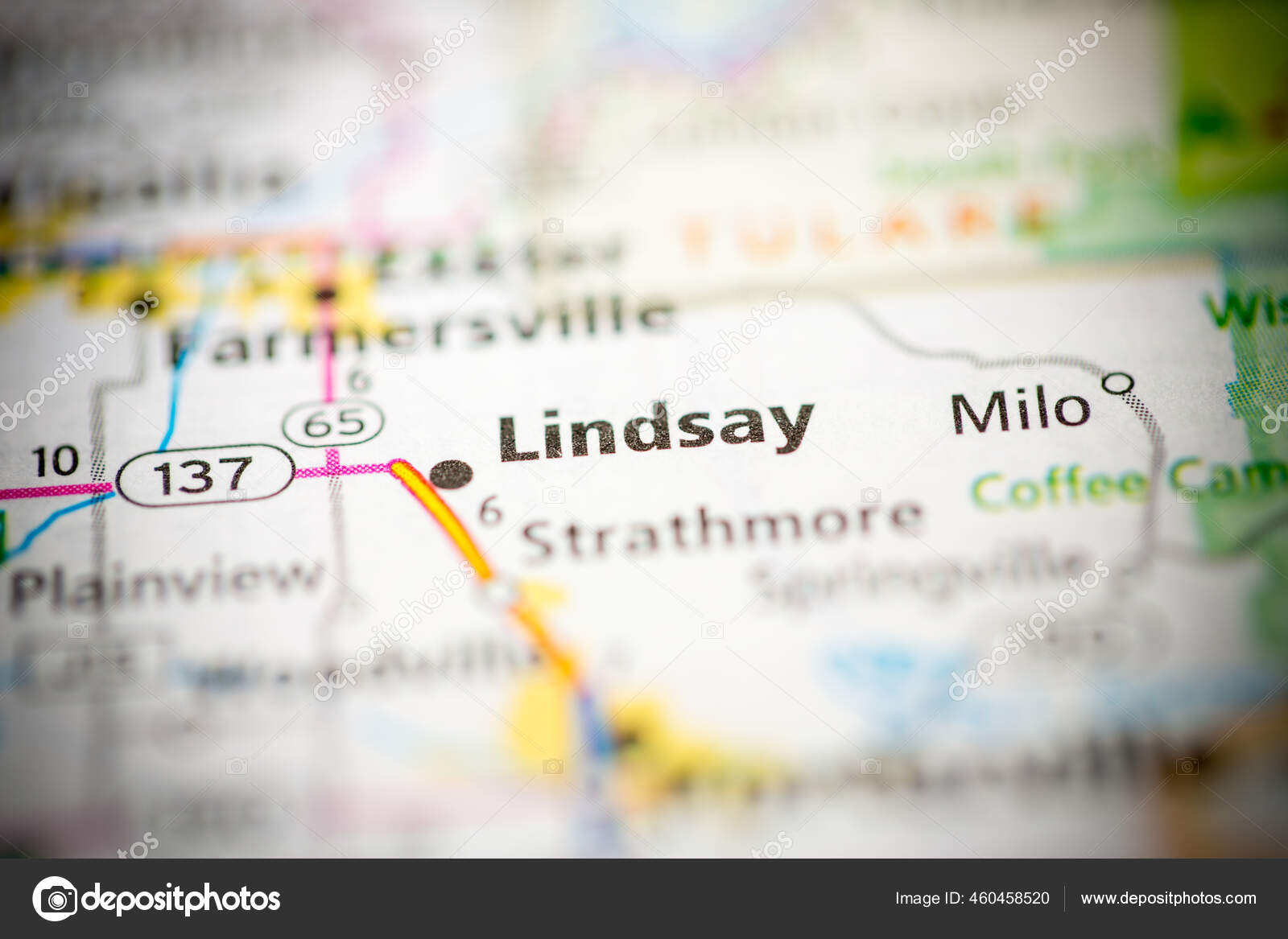 Lindsay California Map