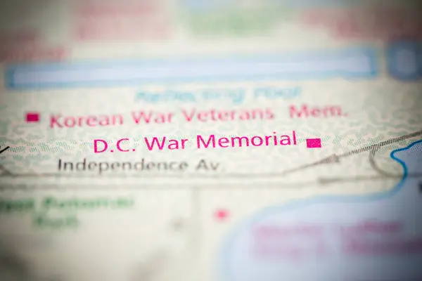 Memorial Guerra Washington Usa Mapa — Foto de Stock