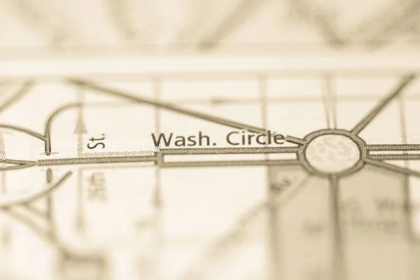 Washington Circle Washington Usa Mapa — Foto de Stock