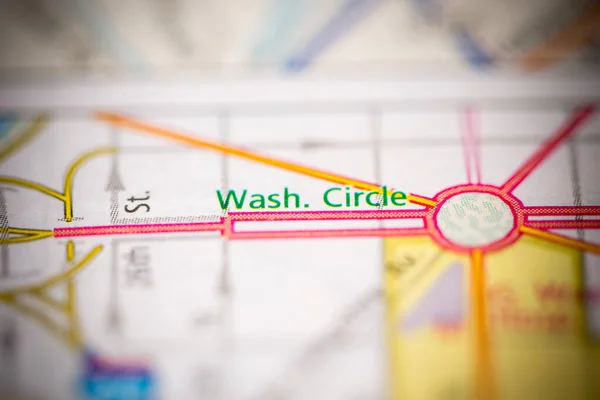 Washington Circle Washington Usa Auf Der Karte — Stockfoto