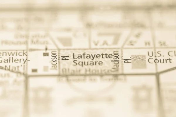 Lafayette Tér Washington Usa Interaktív Térképen — Stock Fotó