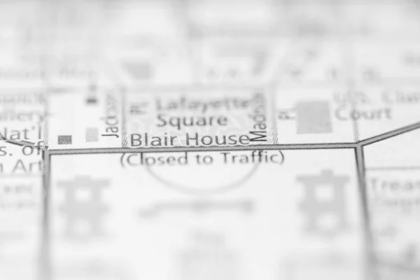 Blair House华盛顿特区地图上的美国 — 图库照片