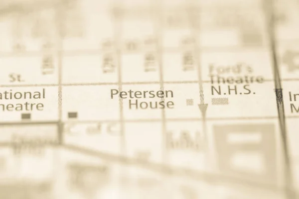Petersen Haus Washington Usa Auf Der Karte — Stockfoto