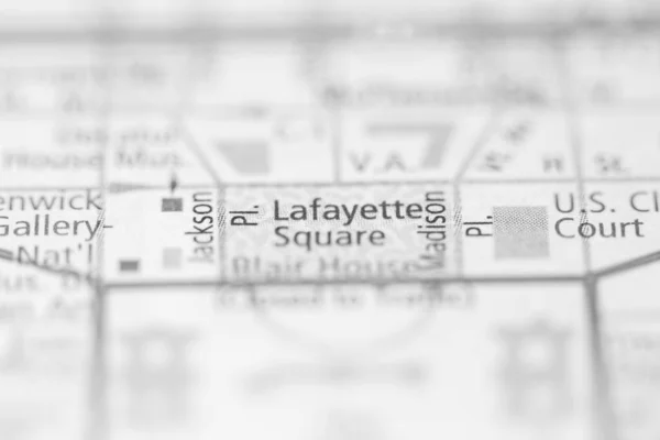 Plac Lafayette Waszyngton Usa Mapie — Zdjęcie stockowe