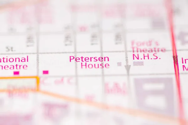 Petersen Haus Washington Usa Auf Der Karte — Stockfoto