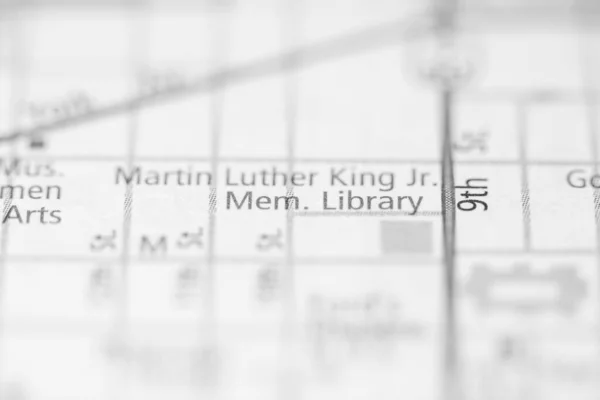 Martin Luther King Memorial Library Washington Usa Mapa — Foto de Stock