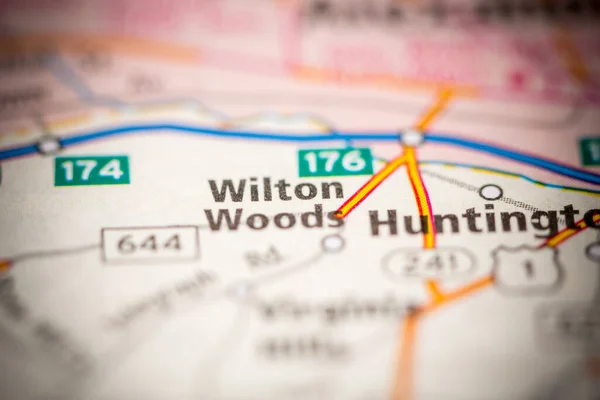 Wilton Woods Virginia Eua Mapa — Fotografia de Stock