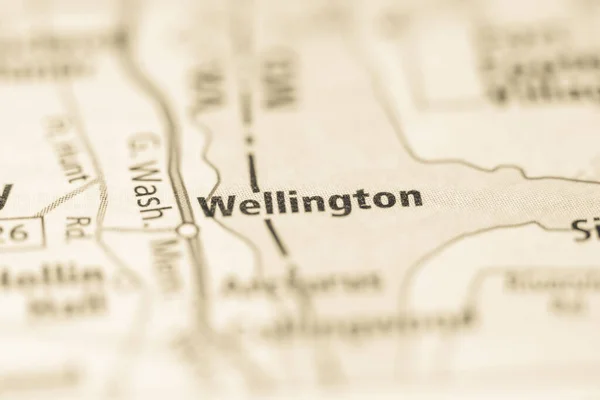 Wellington Virginia Eua Mapa — Fotografia de Stock