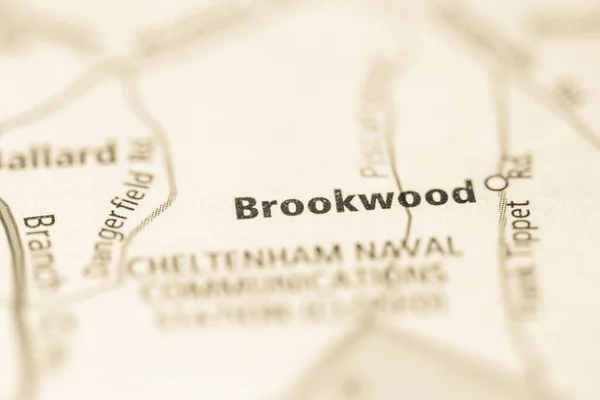 ブルックウッド バージニア州 地図上のアメリカ — ストック写真