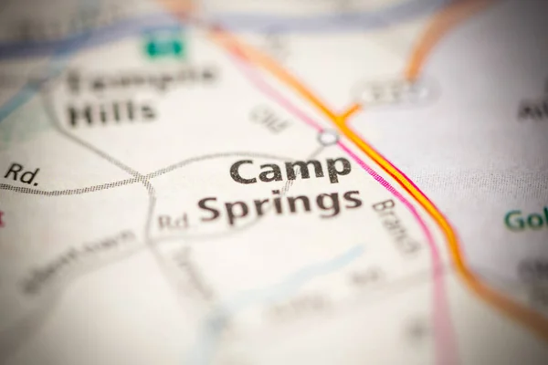 キャンプ スプリングス バージニア州 地図上のアメリカ — ストック写真