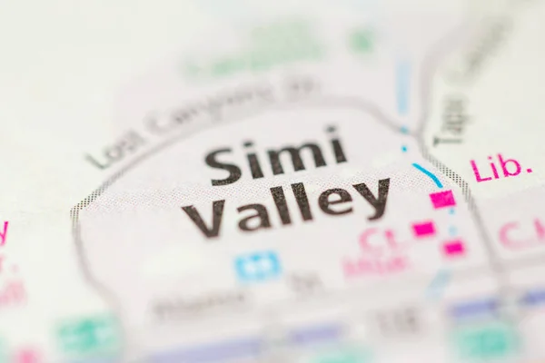 Simi Valley California Stati Uniti Sulla Mappa — Foto Stock