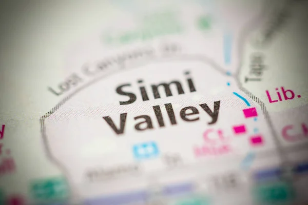 Simi Valley California Stati Uniti Sulla Mappa — Foto Stock