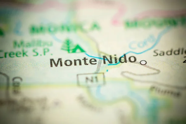 モンテ ナイド カリフォルニアだ 地図上のアメリカ — ストック写真