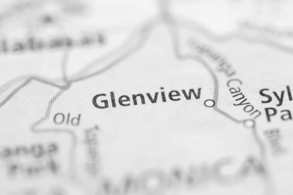 Glenview Kalifornie Usa Mapě — Stock fotografie