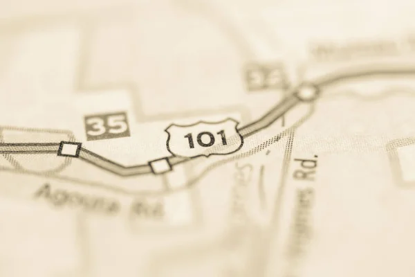 Route 101 Californie États Unis Sur Carte — Photo