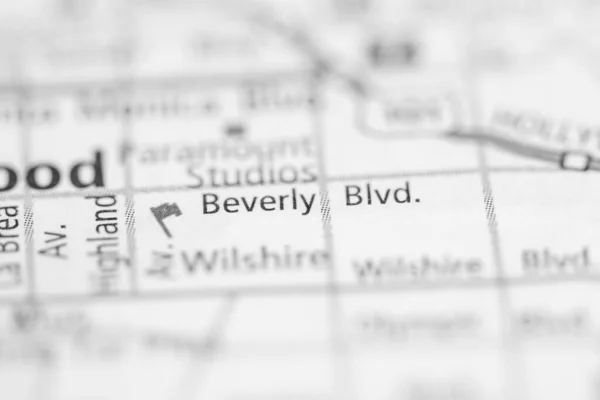 Beverly Boulevard California Usa Mapa —  Fotos de Stock