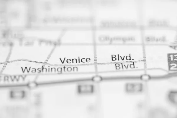 Venice Boulevard California Usa Mapa —  Fotos de Stock